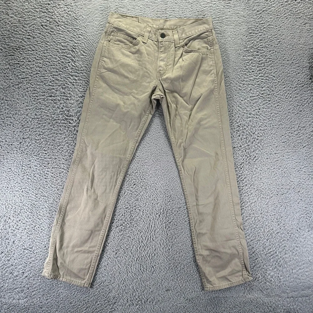 Levi's 511 Jeans Mens 30x30 Beige Cotton Denim Straight Leg Travel Workwear
